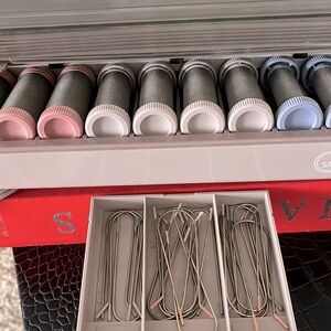 Classic Slimline Hairsetter VS-370 Hot Curlers 20 Velvet Rollers w Clips